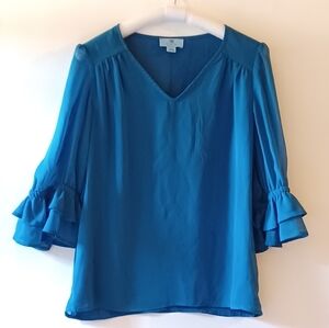 CeCe Blouse in Caribbean Blue